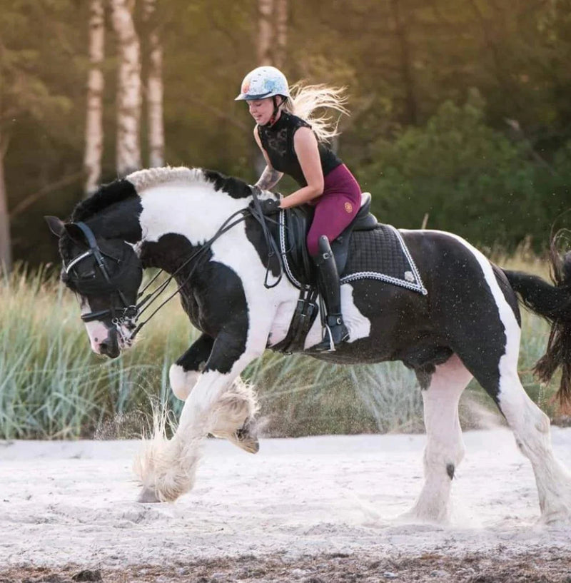 Purple Rain Yogings - Full suede seat breeches -The Bohemian Horse